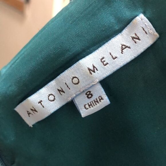 ANTONIO MELANI-WOMENS MULTI COLOR JACQUARD KNEE LENGHT BACK ZIPUP CLOSURE SIZE 8 - Picture 3 of 5